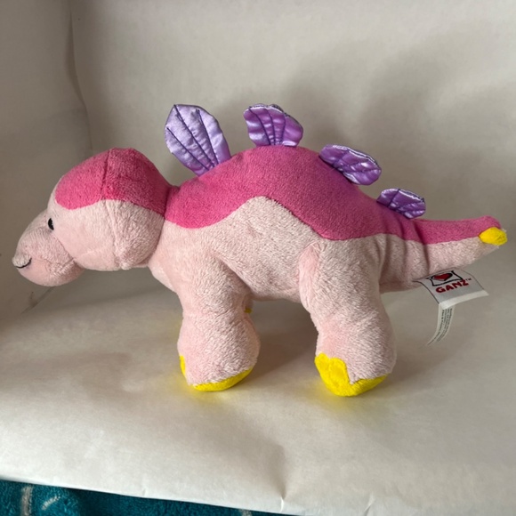 GANZ Webkinz Bubblegumasaurus Dinosaur Plush Stuffed Animal Toy HM647 NO CODE - Picture 2 of 9